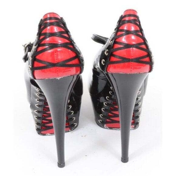 Pleaser Delight-687FH Corset Back 6" Stiletto Heels Mary Jane Dancer Size 7 - Picture 5 of 8